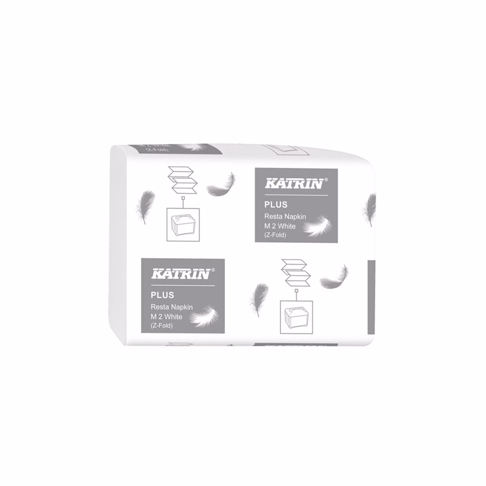 Szalvéta KATRIN M2 2 rétegű 25,5x15,5 cm 140 lapos hófehér 21 csomag/karton