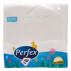 Szalvéta PERFEX 1 rétegű 100 darabos 33 x 33 cm