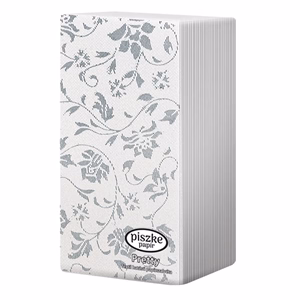 Szalvéta PISZKE Pretty textilhatású 2 rétegű 38x19cm 1/8 hajtogatott 40 lapos vegyes