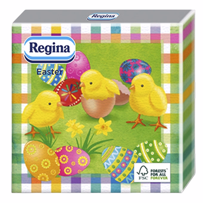 Szalvéta REGINA Húsvéti 1 rétegű 33x33 cm 20 lapos vegyes mintás