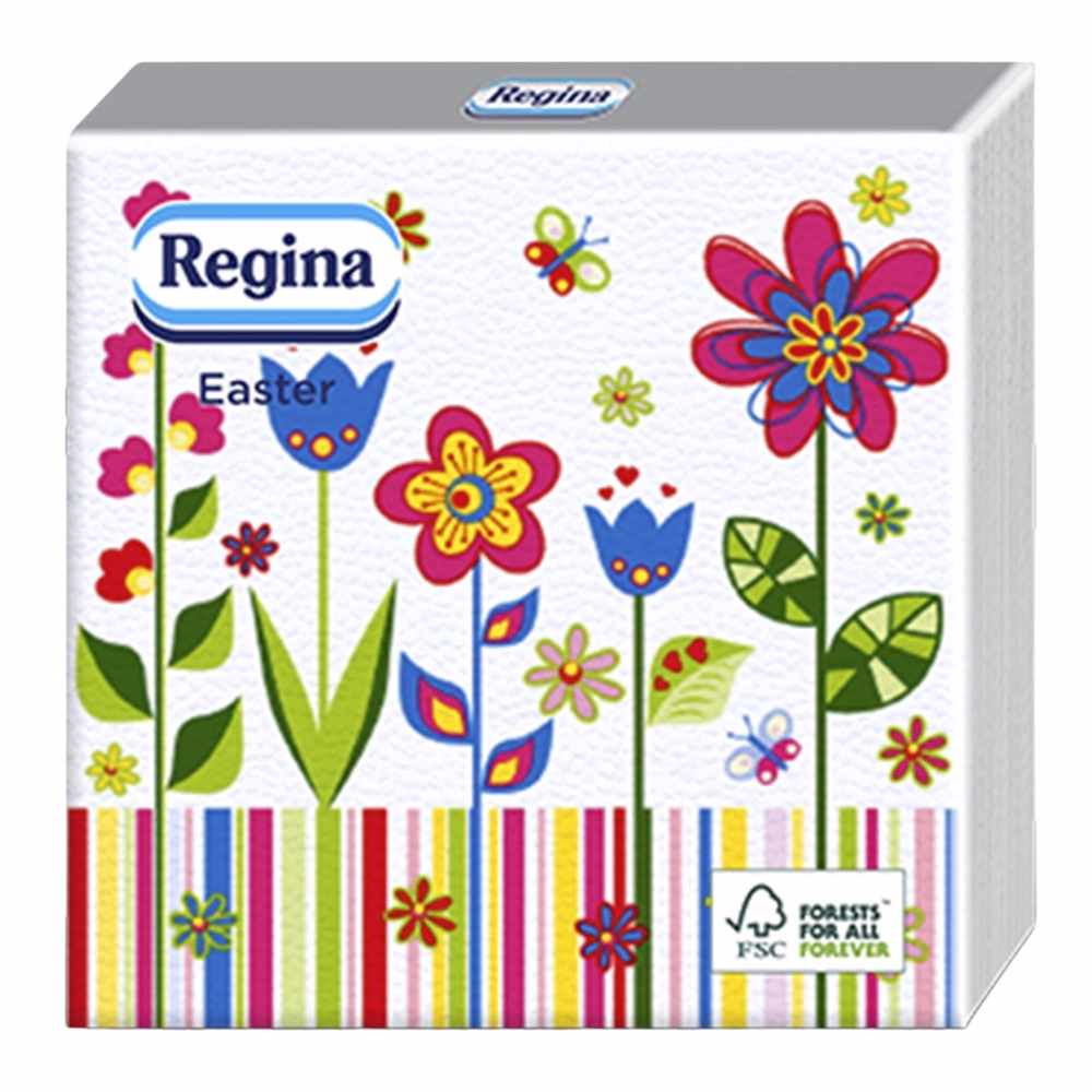 Szalvéta REGINA Húsvéti 1 rétegű 33x33 cm 20 lapos vegyes mintás
