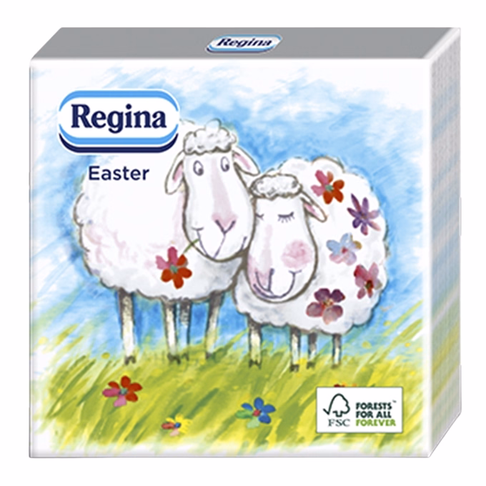 Szalvéta REGINA Húsvéti 1 rétegű 33x33 cm 20 lapos vegyes mintás