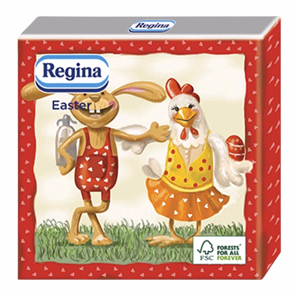Szalvéta REGINA Húsvéti 1 rétegű 33x33 cm 20 lapos vegyes mintás