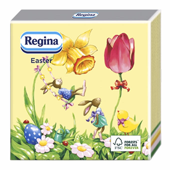 Szalvéta REGINA Húsvéti 1 rétegű 33x33 cm 20 lapos vegyes mintás