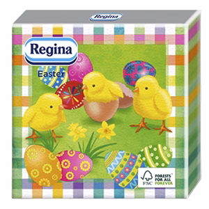 Szalvéta REGINA Húsvéti 3 rétegű 33x33 cm 15 lapos vegyes mintás