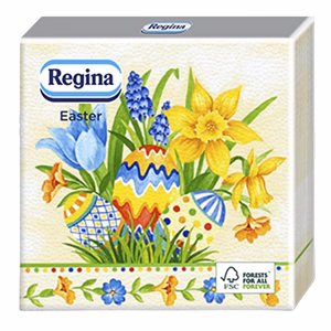 Szalvéta REGINA Húsvéti 3 rétegű 33x33 cm 15 lapos vegyes mintás