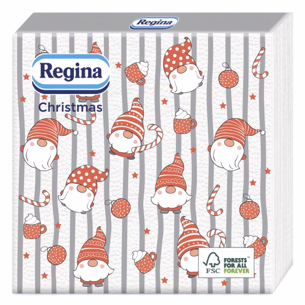 Szalvéta REGINA Karácsonyi 1 rétegű 33x33 cm 20 lapos vegyes mintás