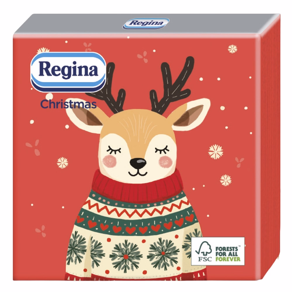 Szalvéta REGINA Karácsonyi 3 rétegű 33x33 cm 15 lapos vegyes mintás