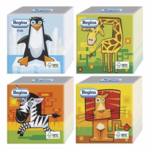 Szalvéta REGINA Kids 1 rétegű 30x30 cm 1/4 hajtogatott 45 lapos