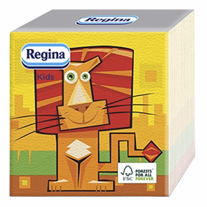 Szalvéta REGINA Kids 1 rétegű 30x30 cm 1/4 hajtogatott 45 lapos