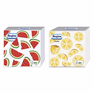 Szalvéta REGINA Party 1 rétegű 30x30 cm 1/4 hajtogatott 45 lapos vegyes minta