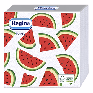 Szalvéta REGINA Party 1 rétegű 30x30 cm 1/4 hajtogatott 45 lapos vegyes minta