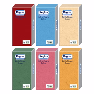 Szalvéta REGINA Salvia Magna 1 rétegű 38x38 cm 1/8 hajtogatott 30 lapos vegyes mintás