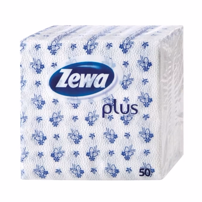 Szalvéta ZEWA Plus 1 rétegű kék 50 lapos