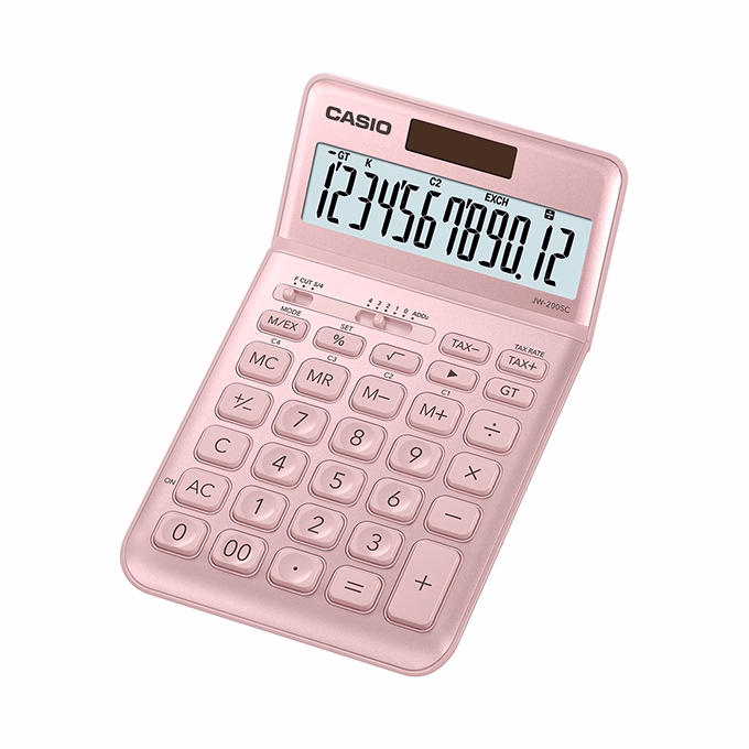 Számológép asztali CASIO JW 200 SC 12 digit pink