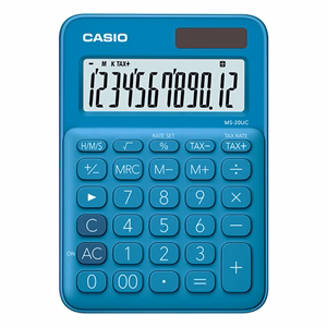 Számológép asztali CASIO MS 20 UC 12 digit kék