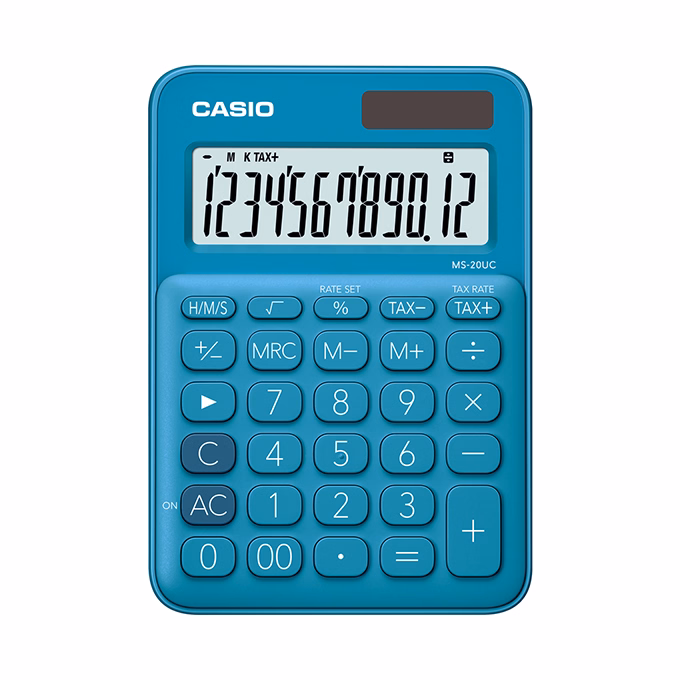 Számológép asztali CASIO MS 20 UC 12 digit kék