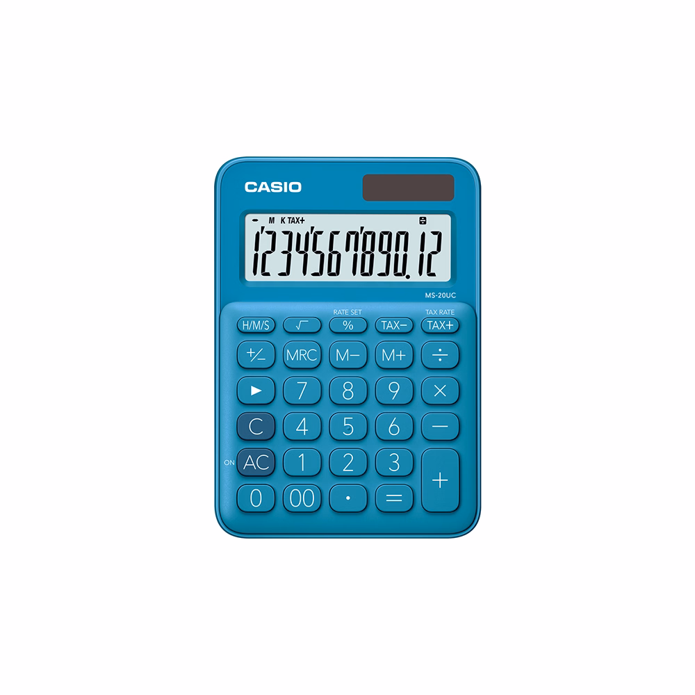 Számológép asztali CASIO MS 20 UC 12 digit kék