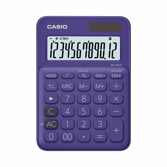 Számológép asztali CASIO MS 20 UC 12 digit lila