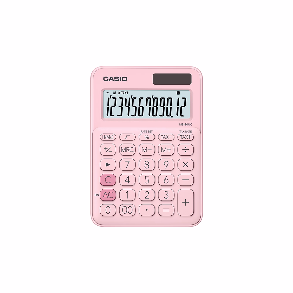 Számológép asztali CASIO MS 20 UC 12 digit pink