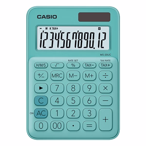 Számológép asztali CASIO MS 20 UC 12 digit zöld