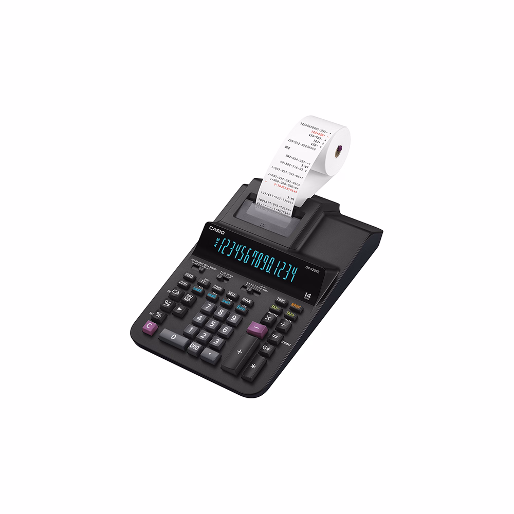 Számológép szalagos CASIO DR 320 RE 14 digit