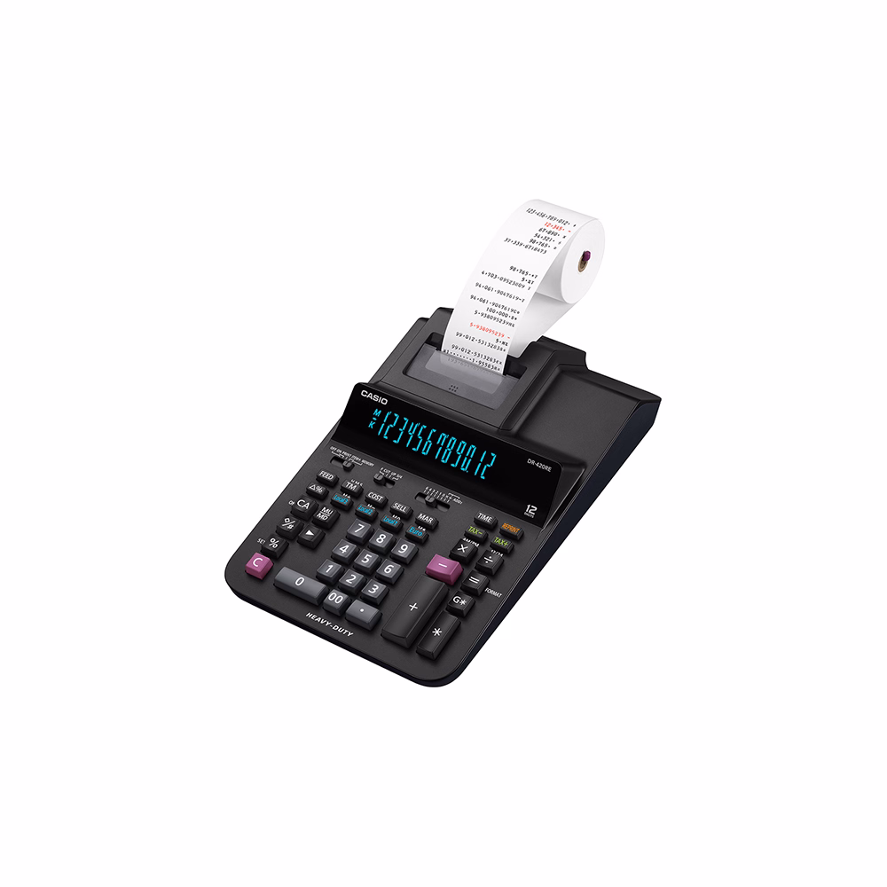 Számológép szalagos CASIO DR 420 RE 12 digit