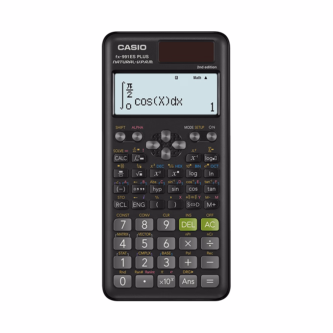 Számológép tudományos CASIO FX 991ES PLUS 2E 417 funkciós 4 soros 15 digites fekete