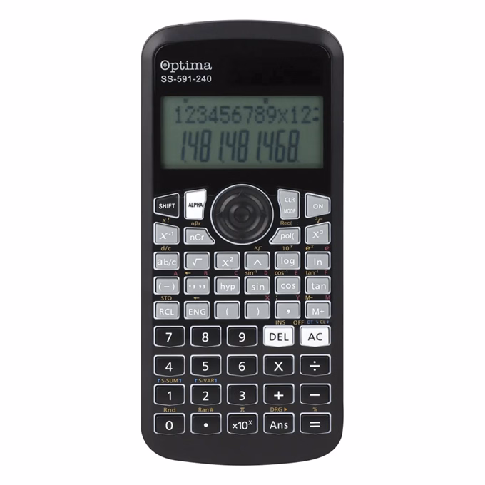 Számológép tudományos OPTIMA SS-591 240 funkciós 12 digit