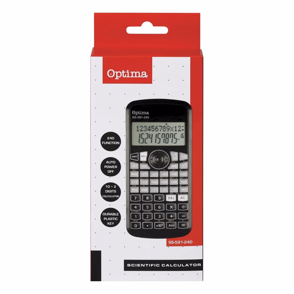 Számológép tudományos OPTIMA SS-591 240 funkciós 12 digit