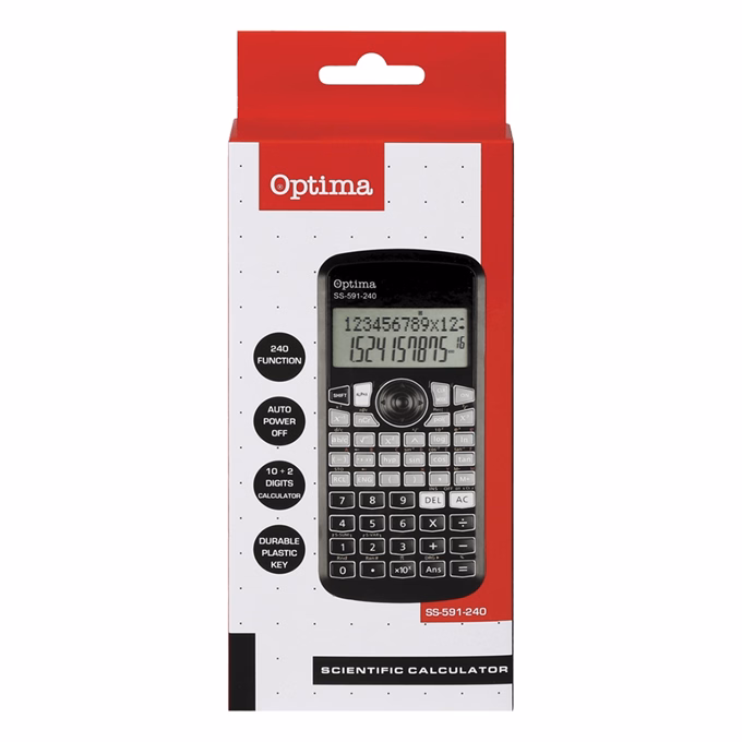 Számológép tudományos OPTIMA SS-591 240 funkciós 12 digit