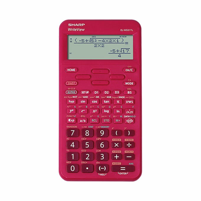 Számológép tudományos SHARP EL-W531TLBR 420 funkciós 12 digit piros