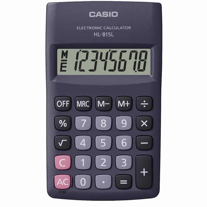 Számológép zseb CASIO HL-815L BK 8 digit
