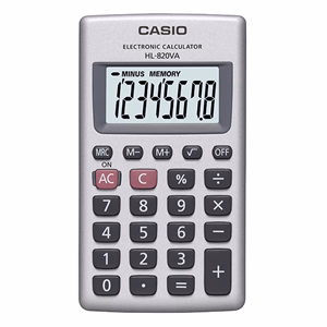 Számológép zseb CASIO HL 820 VA 8 digit ezüst