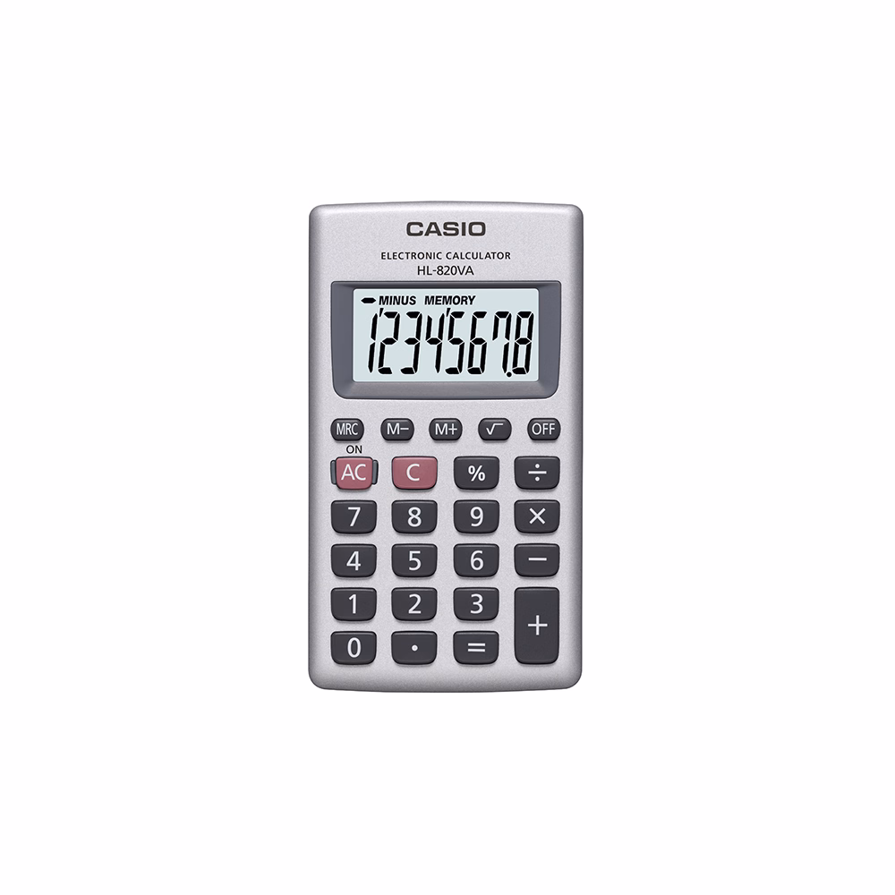 Számológép zseb CASIO HL 820 VA 8 digit ezüst