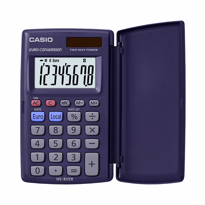 Számológép zseb CASIO HS 8 VER 8 digit lila