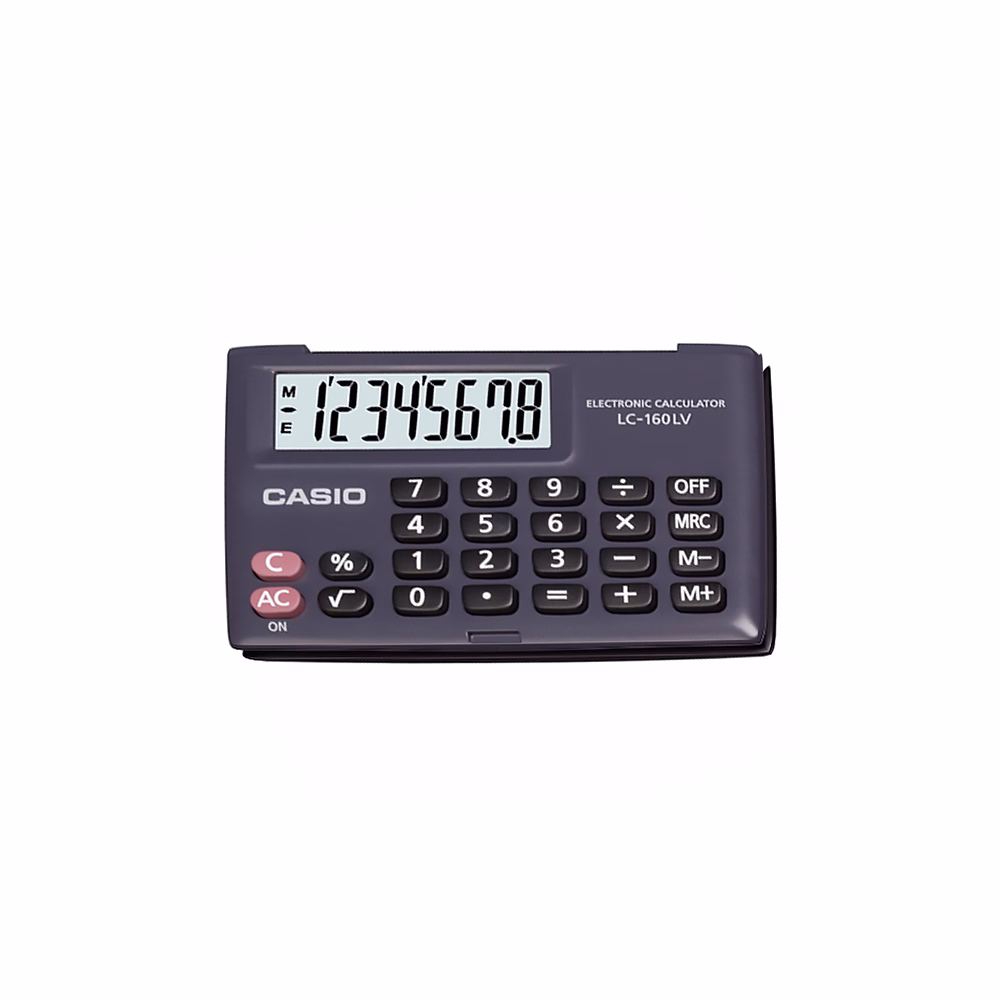 Számológép zseb CASIO LC 160 LV 8 digit fekete