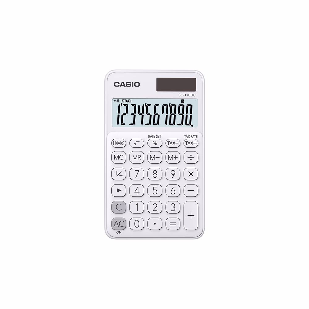 Számológép zseb CASIO SL 310 UC 10 digit fehér