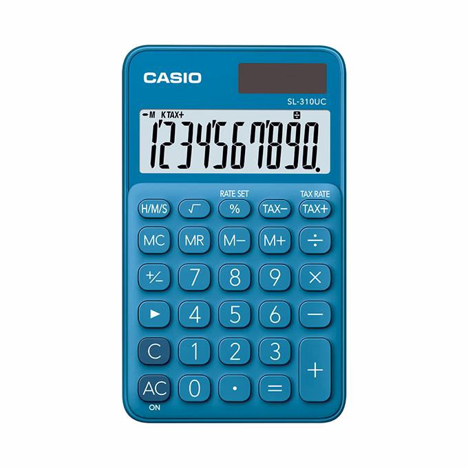 Számológép zseb CASIO SL 310 UC 10 digit kék