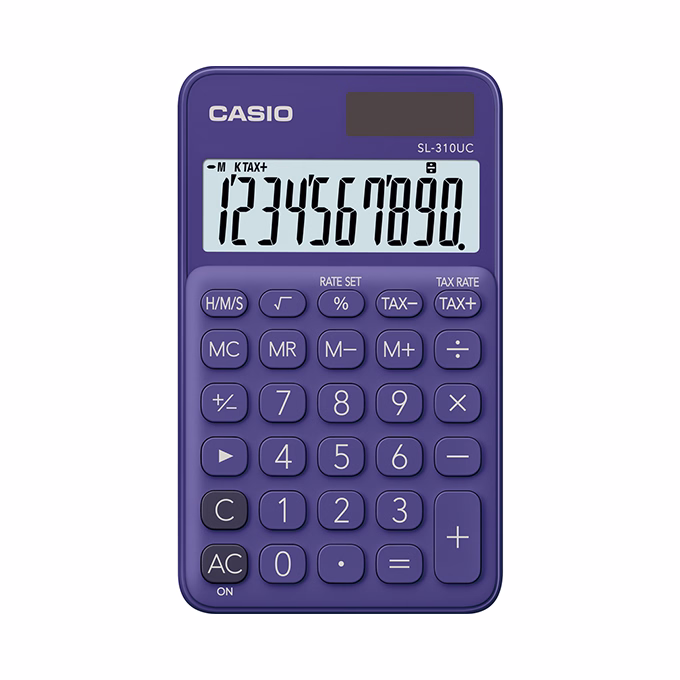 Számológép zseb CASIO SL 310 UC 10 digit lila
