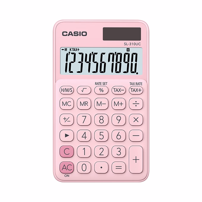 Számológép zseb CASIO SL 310 UC 10 digit pink