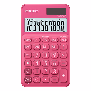 Számológép zseb CASIO SL 310 UC 10 digit piros