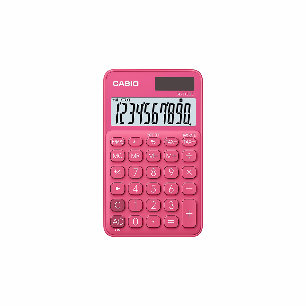 Számológép zseb CASIO SL 310 UC 10 digit piros