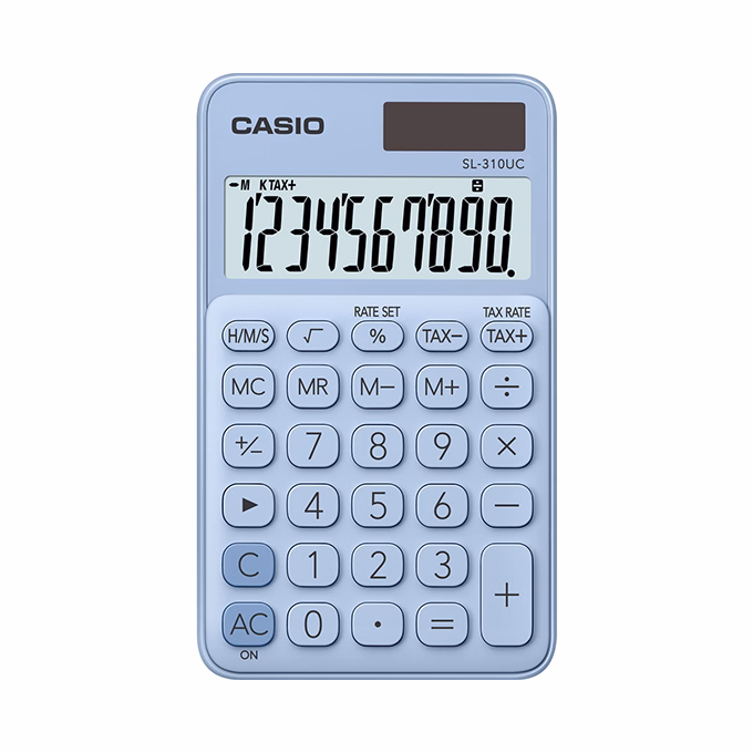 Számológép zseb CASIO SL 310 UC 10 digit világoskék