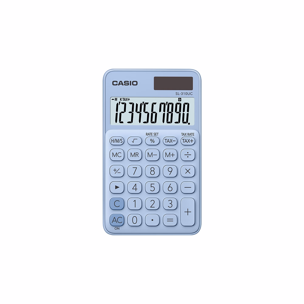 Számológép zseb CASIO SL 310 UC 10 digit világoskék