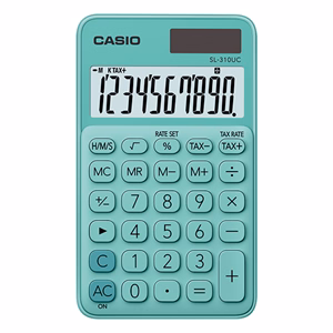 Számológép zseb CASIO SL 310 UC 10 digit zöld Számológép zseb CASIO SL 310 UC 10 digit zöld