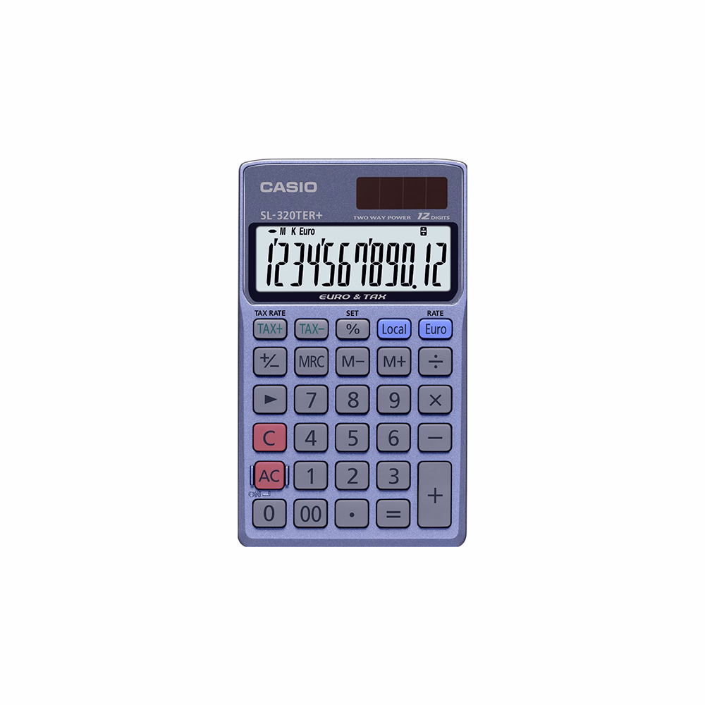 Számológép zseb CASIO SL 320 TER+ 12 digit kék
