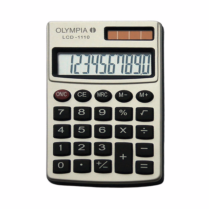 Számológép zseb OLYMPIA LCD-1110 10 digit ezüst