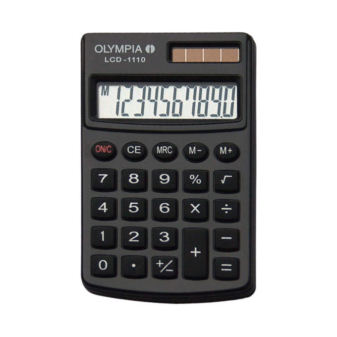 Számológép zseb OLYMPIA LCD-1110 10 digit fekete
