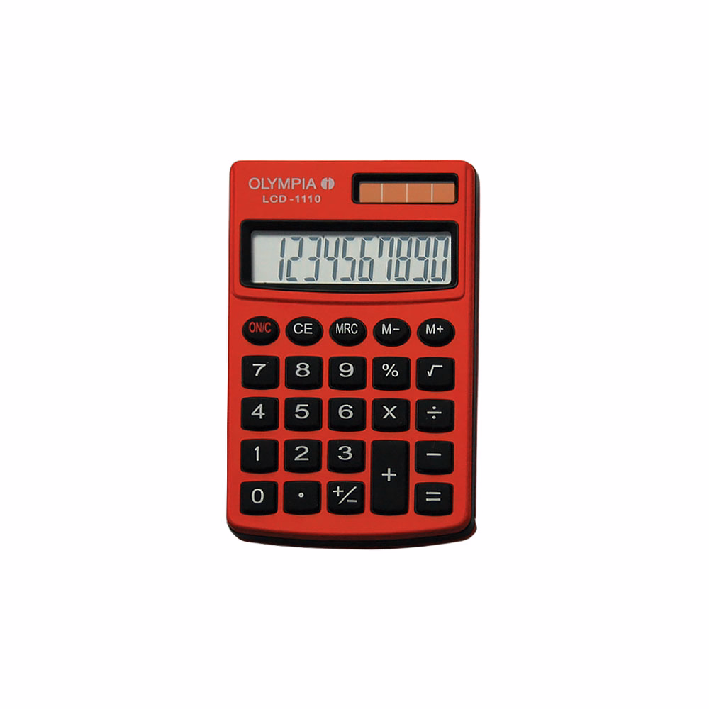 Számológép zseb OLYMPIA LCD-1110 10 digit piros